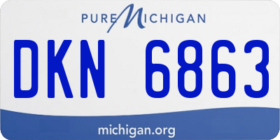 MI license plate DKN6863