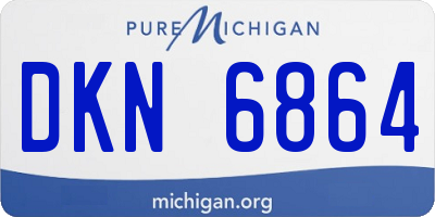 MI license plate DKN6864