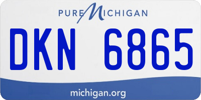 MI license plate DKN6865
