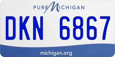 MI license plate DKN6867