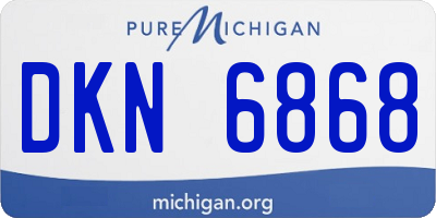 MI license plate DKN6868