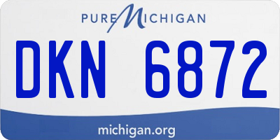 MI license plate DKN6872