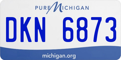 MI license plate DKN6873