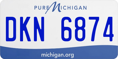 MI license plate DKN6874