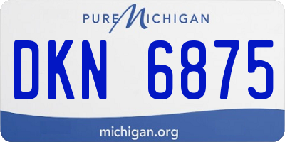 MI license plate DKN6875