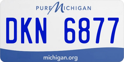MI license plate DKN6877