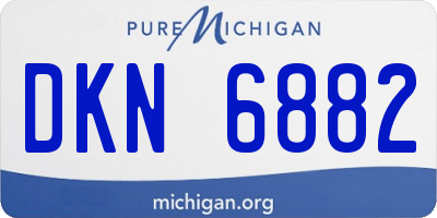 MI license plate DKN6882
