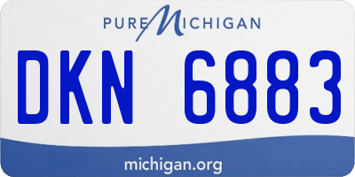 MI license plate DKN6883