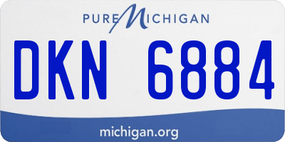 MI license plate DKN6884
