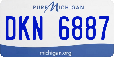 MI license plate DKN6887
