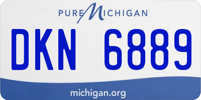 MI license plate DKN6889