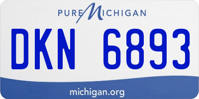 MI license plate DKN6893