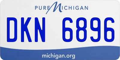 MI license plate DKN6896