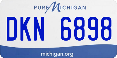 MI license plate DKN6898