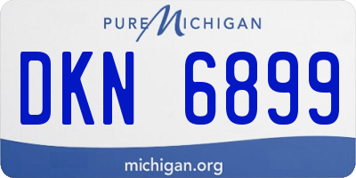 MI license plate DKN6899