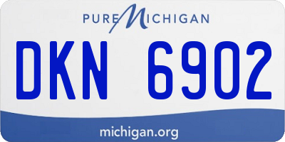 MI license plate DKN6902