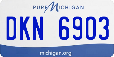 MI license plate DKN6903