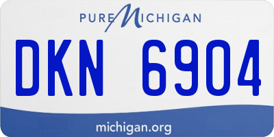 MI license plate DKN6904