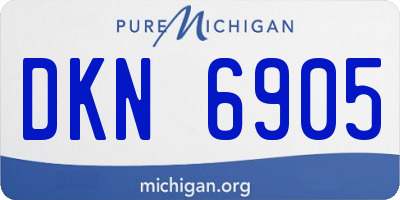 MI license plate DKN6905