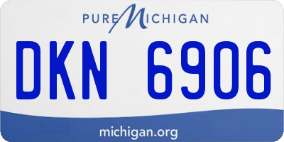 MI license plate DKN6906
