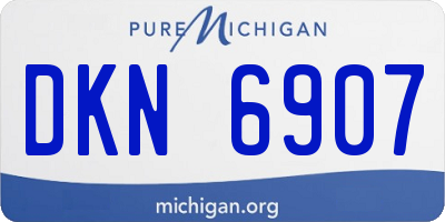 MI license plate DKN6907