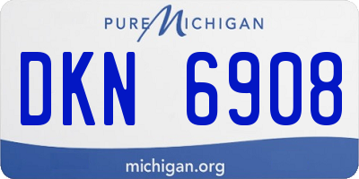 MI license plate DKN6908
