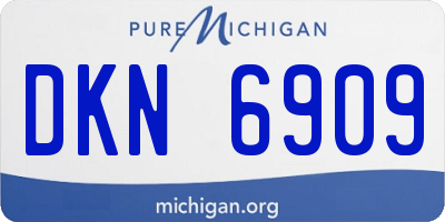 MI license plate DKN6909
