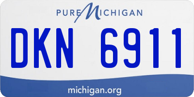 MI license plate DKN6911