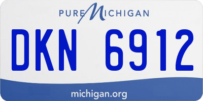 MI license plate DKN6912