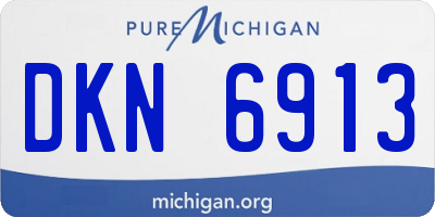 MI license plate DKN6913