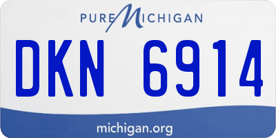 MI license plate DKN6914