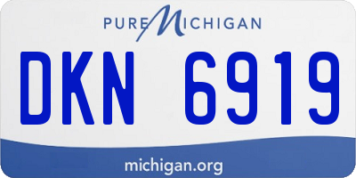 MI license plate DKN6919