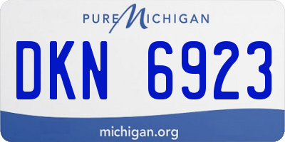 MI license plate DKN6923
