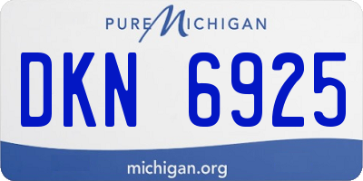 MI license plate DKN6925