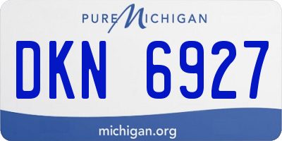 MI license plate DKN6927