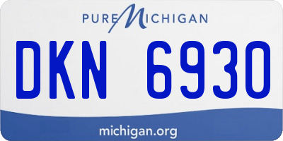 MI license plate DKN6930