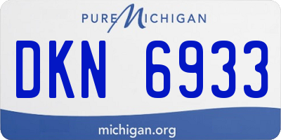 MI license plate DKN6933