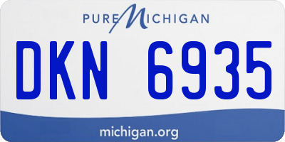 MI license plate DKN6935