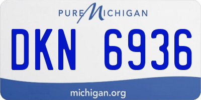 MI license plate DKN6936