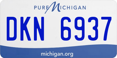 MI license plate DKN6937