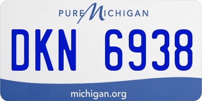 MI license plate DKN6938