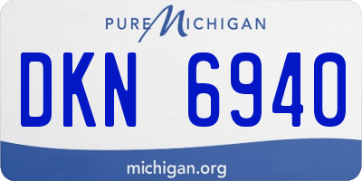 MI license plate DKN6940