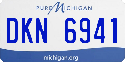 MI license plate DKN6941