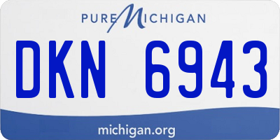 MI license plate DKN6943