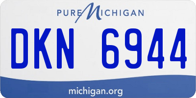 MI license plate DKN6944