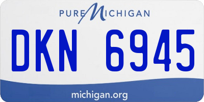 MI license plate DKN6945