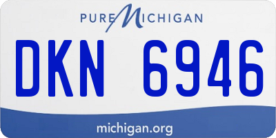 MI license plate DKN6946