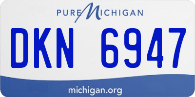 MI license plate DKN6947