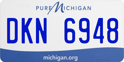 MI license plate DKN6948