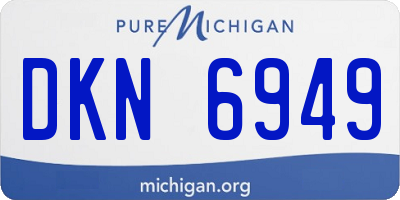 MI license plate DKN6949